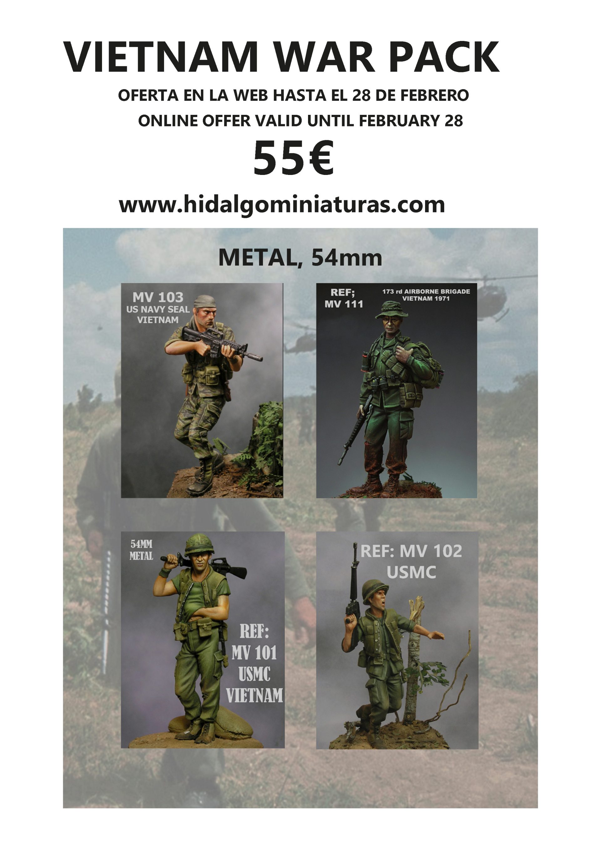 Vnta de figuras Militares para pintar | Hidalgo Miniaturas